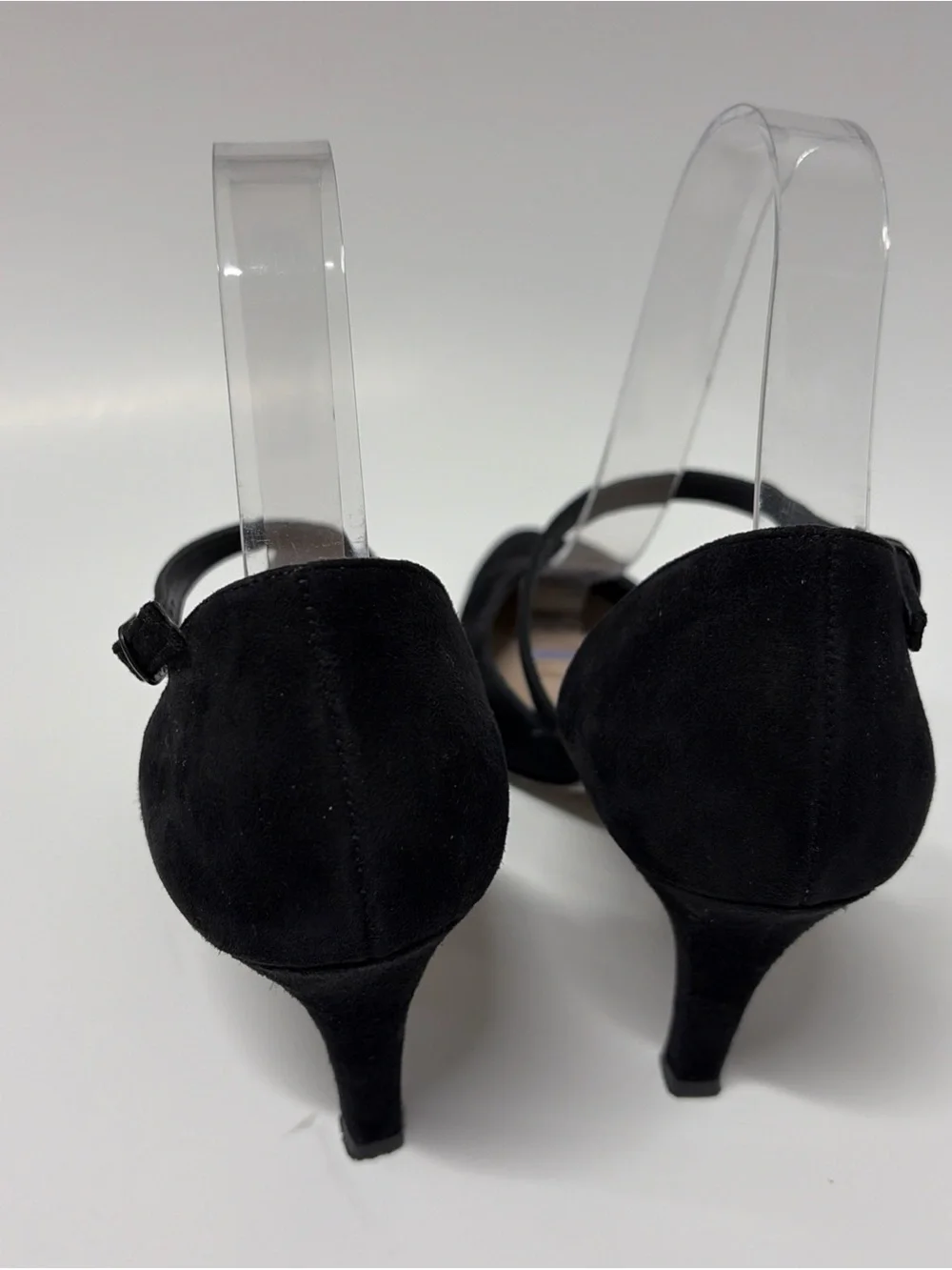 Paul Green Women’s Sz 7 Black Velvet Stiletto Cross Strap Heels Shoes